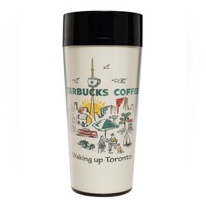Starbucks Waking Up Toronto Plastic 14oz Travel Mug with Lid